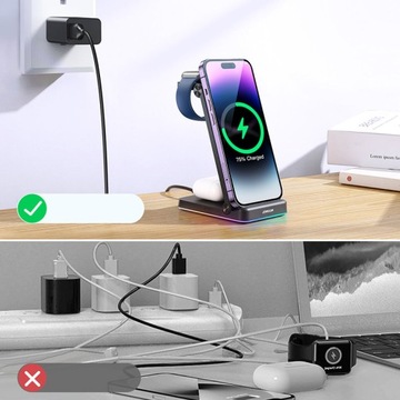 ПОДСТАВКА JOYROOM ИНДУКЦИОННОЕ ЗАРЯДНОЕ УСТРОЙСТВО 3в1 для iPhone, APPLE WATCH, AIRPODS