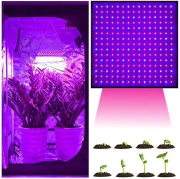 УФ-лампа для выращивания растений, подвесная лампа для выращивания растений, ПАНЕЛЬ, 225 светодиодов, SLIM