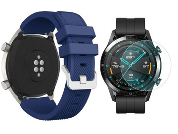 PASEK SILIKON + SZKŁO DO HUAWEI WATCH GT 2 -KOLORY