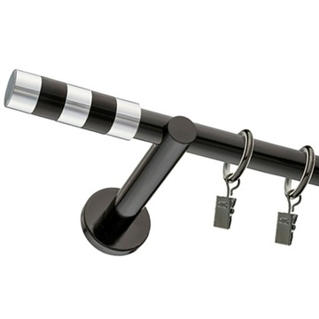 СОВРЕМЕННЫЙ ЧЕРНЫЙ ОДИНАРНЫЙ КАРДИН FI 19мм 220см