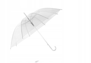 Przeźroczysty transparentny parasol parasolka XL Ślub