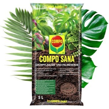 ZIEMIA do roślin ZIELONYCH palm monstera COMPO 5L