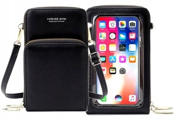Damska torebka na telefon mini portfel listonoszka