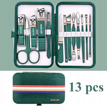 Green 19 Pcs Manicure Set With Idea Packaging