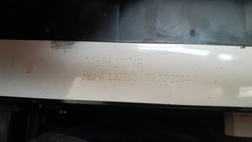 CHRYSLER SEBRING II FACELIFT FL PANEL VENTILACE KLIMATIZACE RÁMEČEK 04596277AB