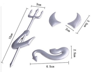 НАКЛЕЙКА ДЬЯВОЛ ДЬЯВОЛ ХРОМИРОВАННЫЙ ЗНАК ТЮНИНГА