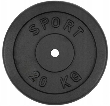 Talerz żeliwny obciążenie żeliwne 20kg krążek 31mm