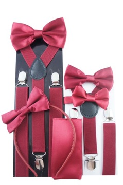 Галстук для крещения из атласа, бордовый.