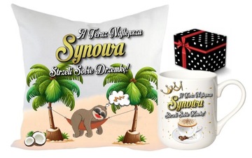 ZESTAW PODUSZKA + KUBEK DLA SYNOWEJ NA PREZENT
