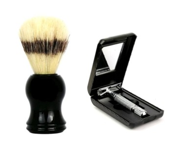 Pędzel do golenia + maszynka na żyletki