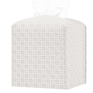 Leather Tissue Box Household Living Room Tea Table PU Rattan Leather Tissue
