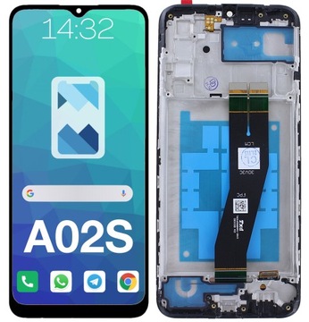 Wyświetlacz LCD Ekran do Samsung A02s RAMKA 162 mm