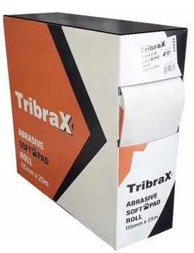 TRIBRAX P120 PAPIER ŚCIERNY NA GĄBCE 115mm x 25m Abrasive Soft Pad Roll