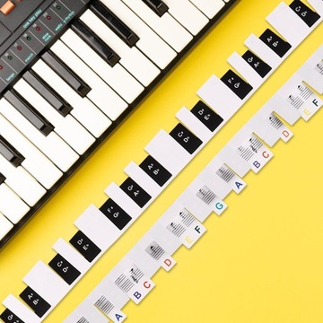 ПРОЗРАЧНАЯ БУМАГА НАКЛЕЙКИ НА КЛАВИАТУРУ ПИАНО ДЕТСКАЯ ПРОЗРАЧНАЯ ЛЕНТА 2 ШТ.