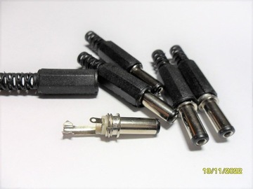 Wtyk DC 2,1 / 5,5 - na kabel - 3 szt.