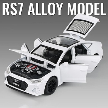 1:32 Audi RS7 Sportback aluminiowy model samochodu zabawkowego odlewanego metalu dźwięk