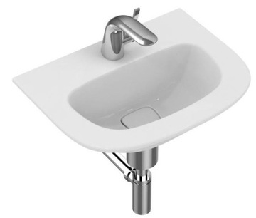 Niemiecka umywalka ceramiczna 50x38 wisząca +syfon