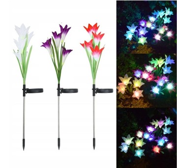 Lampki Solarne Ogrodowe Żarówka Lampa 3x