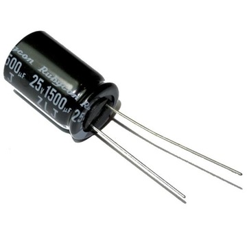 1500uF 25V Low Impedance LONG LIFE Rubycon ZLJ x1