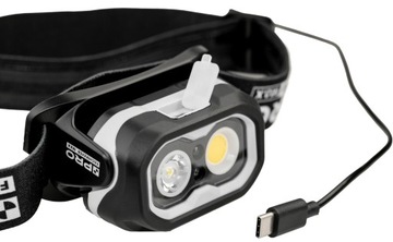 Светодиодный налобный фонарь с литий-ионным аккумулятором USB (80 см) IPX6 800lm PRO