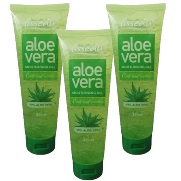 Żel aloesowy gel Aloe Vera 99% do ciała włosów na twarz twarzy 3x250 ml