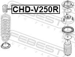 FEBEST CHD-V250R VZDÁLENOST GUMOVÉ PÉROVÁNÍ