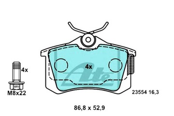 KLOCKI HAMULCOWE ATE 8E0698451B 13046028602 571361