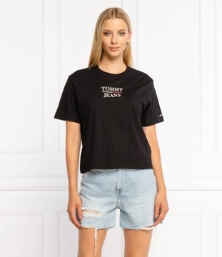 TOMMY JEANS damska koszulka t shirt czarny na lato