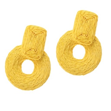 Drop Dangle Earrings Rattan Knit Gift Accessories