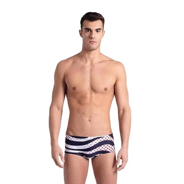 Bokserki kąpielowe męskie arena Multi Stripes navy multi 90