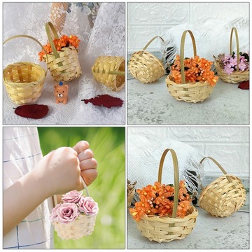 ДЕКОР МИНИ-КОРЗИН ИЗ РОТАНГА 10 ШТ.