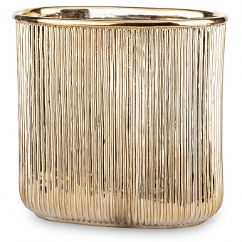 OSŁONKA DONICZKA DONICA CERAMICZNA ZŁOTA NA KWIAT