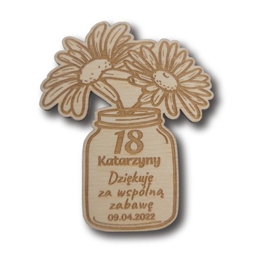 MAGNES podziękowanie dla gości 18 20 30 50 kwiaty