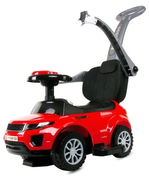 Коляска-коляска, ходунки с ручкой и зажимом Спортивная машина, красная.