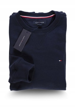 TOMMY HILFIGER GRANATOWA BLUZA MESKA/SWETER M