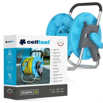 Подставка для катушки садового шланга 1/2 дюйма | Cellfast ALUPLUS Light 45 м