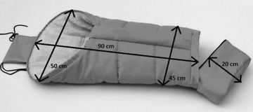 BabyLux K16 ŚPIWÓR OWCZA WEŁNA MUMIA 90-110cm N 13
