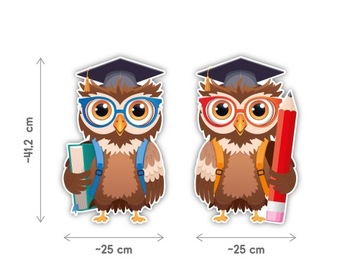 ОФОРМЛЕНИЕ ШКОЛЬНЫХ ОКОН — БОЛЬШИЕ СОВА В БИРЕТКАХ (двусторонние) - Узнайте, как