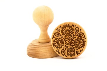 Stempel grawerowany do ciastek KWIATY ŁOWICKIE
