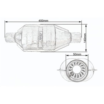 Жиклер в корпусе каталитического нейтрализатора 50 AWG