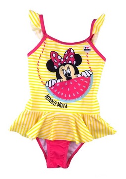 JEDNOCZĘŚCIOWY STRÓJ KĄPIELOWY DLA DZIEWCZYNKI MYSZKA MINNIE ARBUZ 128/134