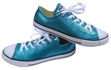 CONVERSE metaliczne odcień turkusowy tenisówki 37