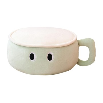 Подушка в форме чашки. Северная плюшевая подушка. Декоративная подушка с узлом, синяя.