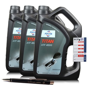 15 LITRÓW FUCHS TITAN ATF 4000 - OLEJ DO AUTOMATYCZNYCH SKRZYŃ BIEGÓW - 15L