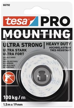 Taśma montażowa Tesa PRO Ultra Strong 19mm x 1,5m