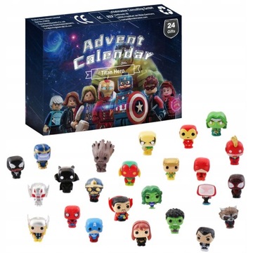 KALENDARZ ADWENTOWY DLA 24 DNI MARVEL MINI BOHATER
