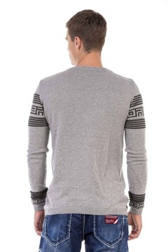 MĘSKI SWETER SWETEREK CIPO BAXX ELEGANCKI SLIM FIT