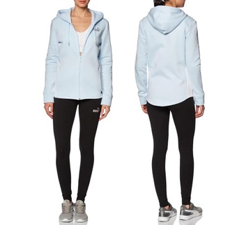 2941 KOMPLET DRES DAMSKI PUMA BAWEŁNIANY rozpinany z kapturem ICY BLUE M