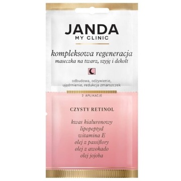 JANDA Maseczka kremowa Kompleksowa Regeneracja RETINOL Redukcja zmarszczek