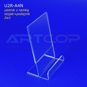 Карман-стойка для листовок А4 с рамкой из PLEXI U2RN.